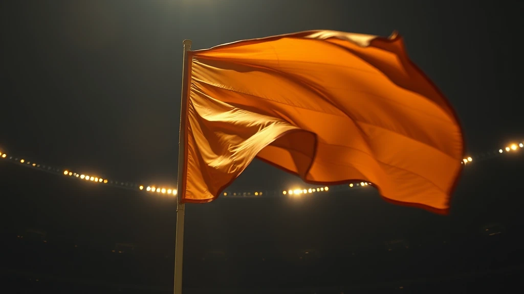 A corner flag whipping in the wind
