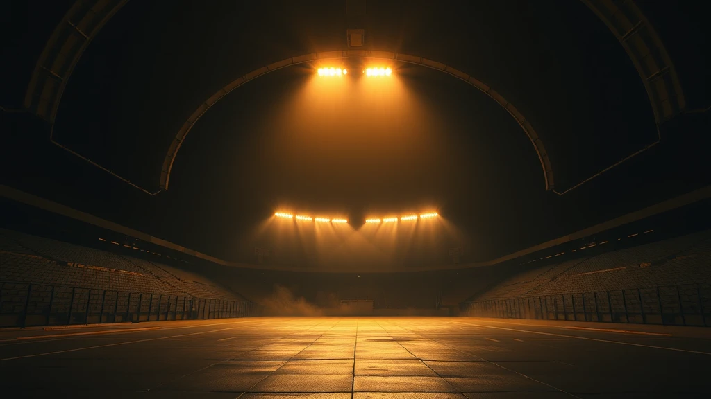 A stadium tunnel with light flooding the exit